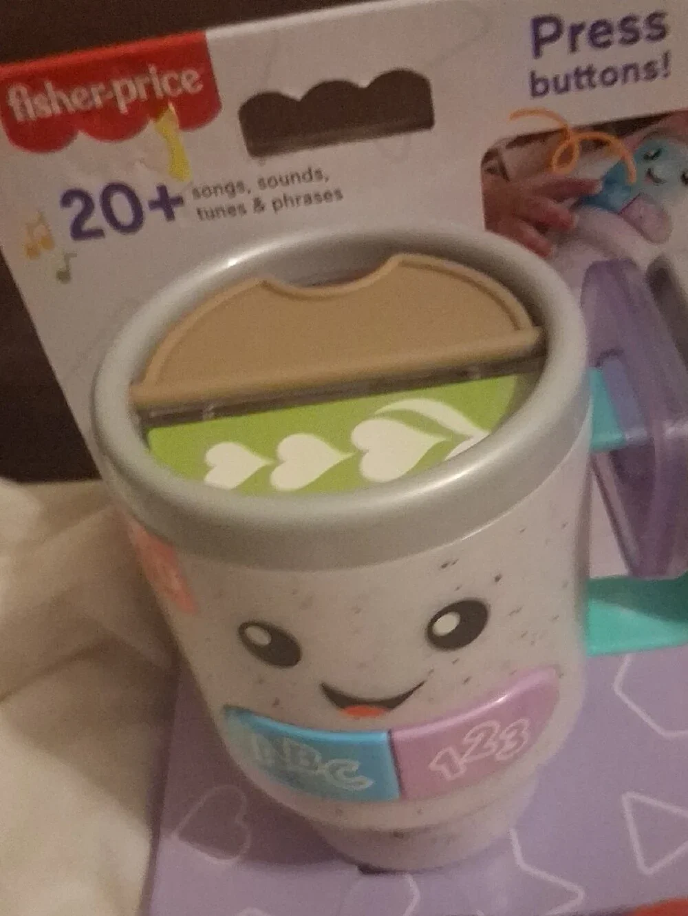 Fisher-Price Laugh & Learn White Speckled ABC 123 Learning Toy
